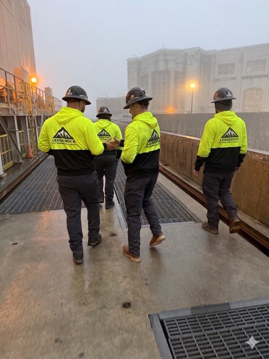 Ledgerock crew members at job site